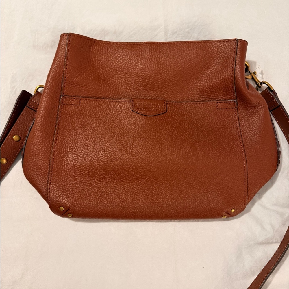American Leather Co leather Luca triple entry crossbody women’s bag